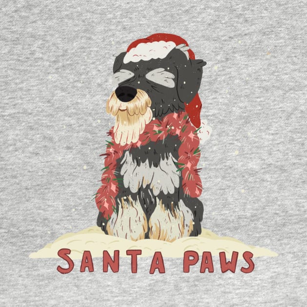 santa paws by paigedefeliceart@yahoo.com